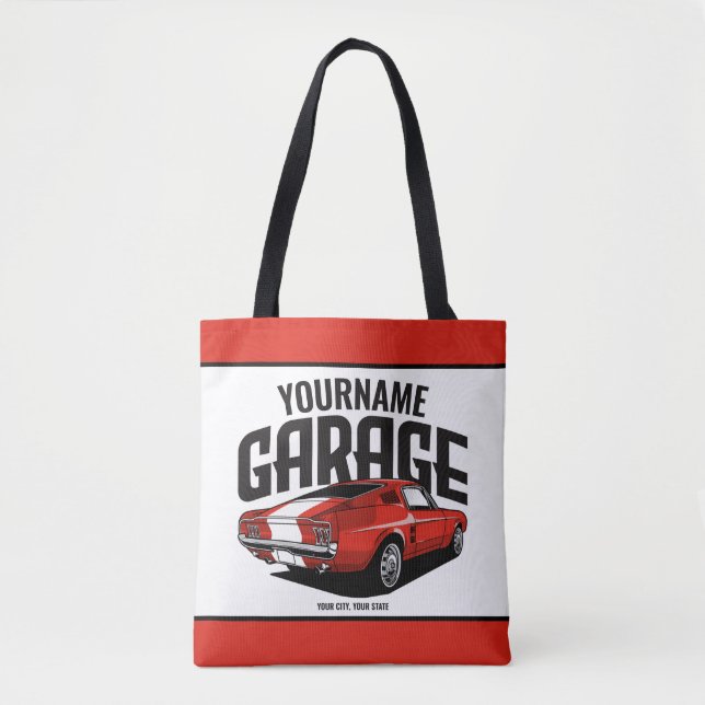 Personalisiertes Muskelwagen 1967 Garage Tasche (Vorderseite)