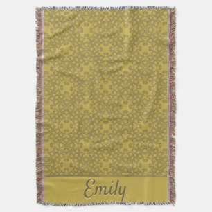 Personalisiertes Mustard Yellow Pattern Decke