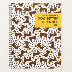 Personalisiertes Muster Business Dog Sitter Planer