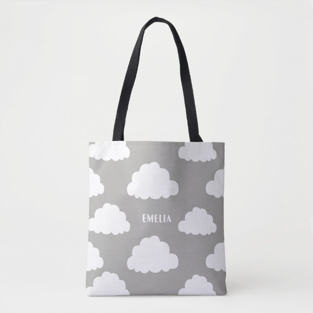 Personalisiertes Muster der weißen Wolkendecke Tasche (Vorderseite)