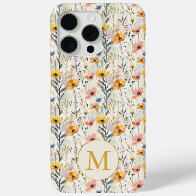 Personalisiertes Muster für Gouache Meadow Blume Case-Mate iPhone Hülle (Rückseite)