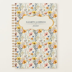 Personalisiertes Muster für Gouache Meadow Blume Planer