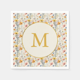 Personalisiertes Muster für Gouache Meadow Blume Serviette