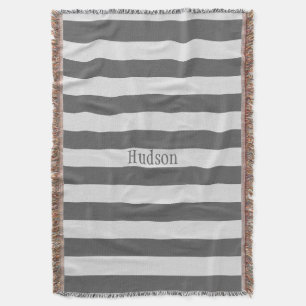 Personalisiertes Muster in Grau und Weiß Decke