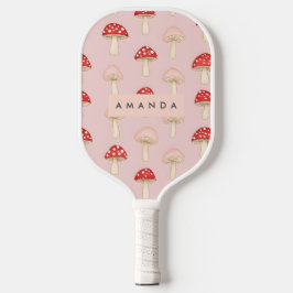 Personalisiertes Muster in Rosa Mushroom Pickleball Schläger