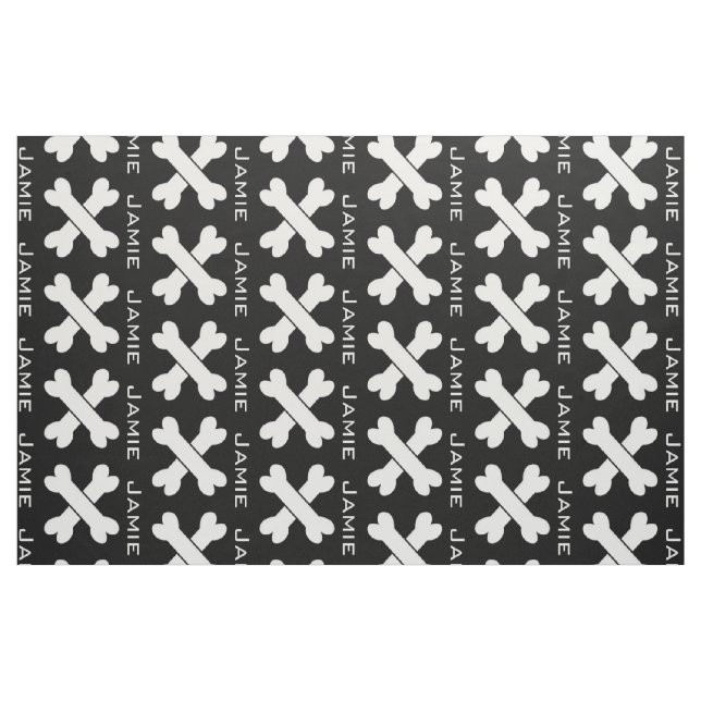 Personalisiertes Muster schwarzer und weißer Knoch Stoff (Fat Quarter (45,7 x 55,9 cm))