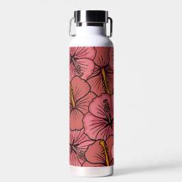 Personalisiertes Muster tropischer Hibiskus Trinkflasche