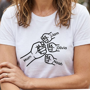 Personalisiertes Muttertags-Shirt mit den Namen de T-Shirt