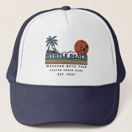 Personalisiertes Myrtle Beach-Wochenende-Junggesel Truckerkappe
