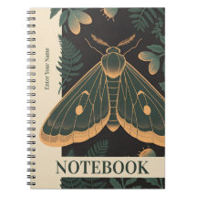 Personalisiertes Nachtfalter-Botanik-Notizbuch – I