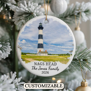 Personalisiertes Nags Head-Ornament, North Carolin Keramik Ornament