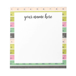 Personalisiertes Nähmessband Notizblock