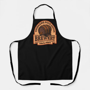 Personalisiertes NAME Altes Eichenfass Bierfass Br Schürze