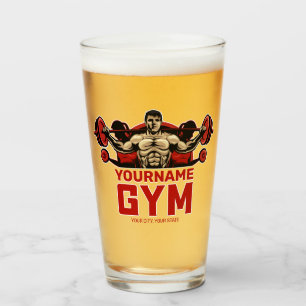Personalisiertes NAME Fitness-Heim-GYM-Krafttraini Glas