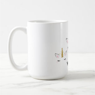 Personalisiertes Namen Einhorn Glitter Design – In Kaffeetasse