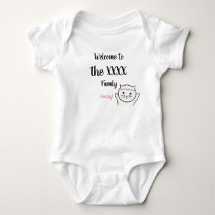 Personalisiertes Namen-Willkommen zur Baby Strampler