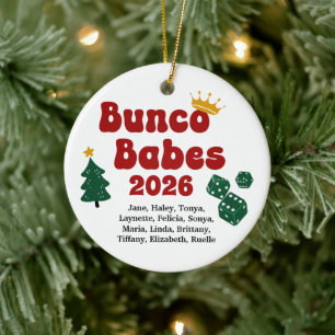 Personalisiertes Namens-Bunco-Babes-Ornament Keramik Ornament