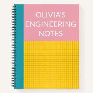 Personalisiertes Namens-Engineering-Graphenpapier  Notizbuch