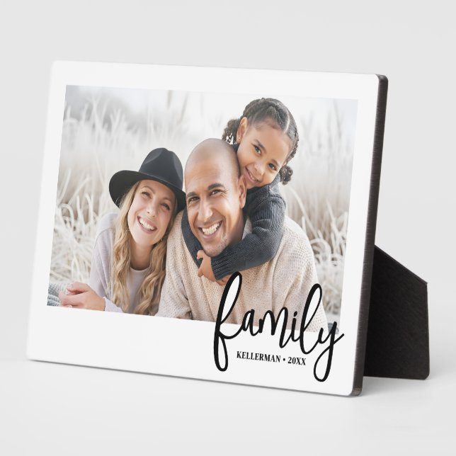 Personalisiertes Namens-Familienfoto Fotoplatte (Seite)