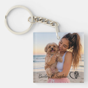 Personalisiertes Namens-Hundemutter-Foto-Schlüssel Schlüsselanhänger