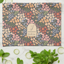 Personalisiertes Namens- & Initialen-Blumen-Küchen