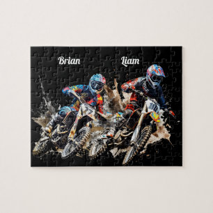 Personalisiertes Namens-Motocross-Puzzle