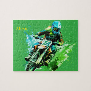 Personalisiertes Namens-Motocross-Puzzle