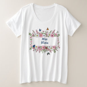 Personalisiertes Namens-Schul-Shirt für Lehrer als Große Größe T-Shirt