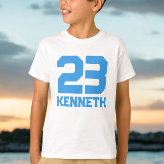 Personalisiertes Namens-Sporttrikot Nummer T-Shirt
