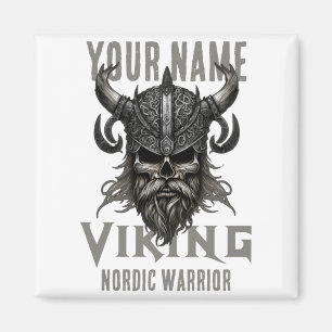 Personalisiertes Namens-Wiking-Krieger-Erbe T-Shir Magnet