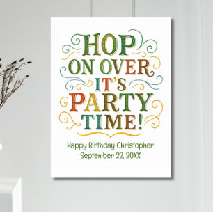 Personalisiertes Namensdatum-Party-Time-Geburtstag Poster
