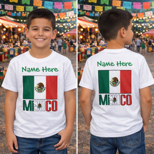 Personalisiertes Namensdesign mit mexikanischer Fl T-Shirt