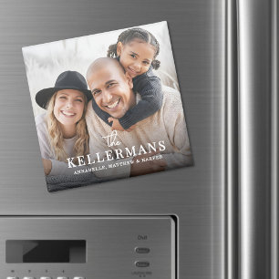 Personalisiertes Namensfamilienfoto Magnet