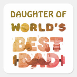 Personalisiertes Namensgeschenk für Sohn oder Toch Quadratischer Aufkleber