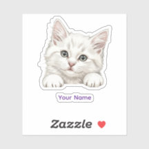 Personalisiertes Namensgeschenk mit Katzenkunst