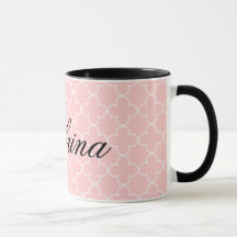 Personalisiertes Namenskaffee-Tasse | rosa