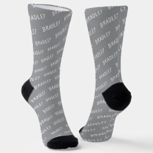 Personalisiertes Namensmonogramm-Muster Socken
