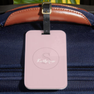Personalisiertes Namensmonogramm Staubrose Gepäckanhänger