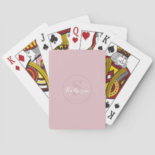 Personalisiertes Namensmonogramm Staubrose Spielkarten