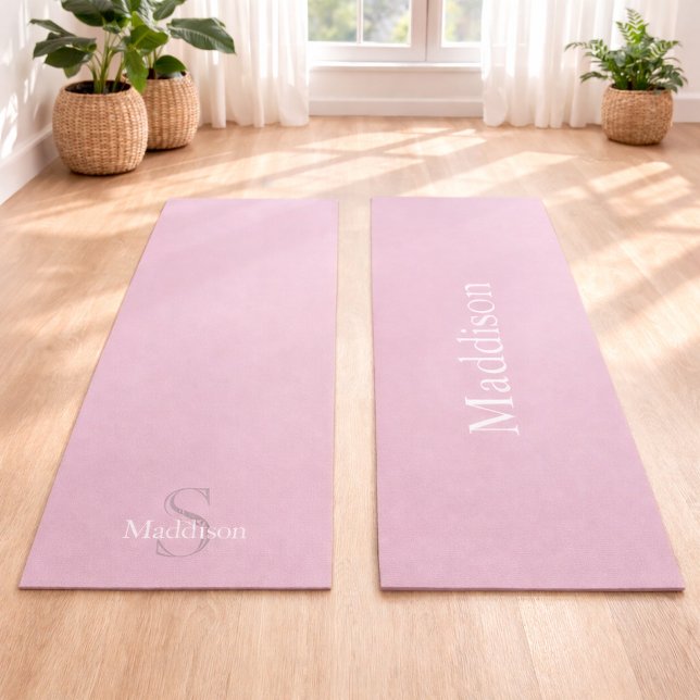 Personalisiertes Namensmonogramm Staubrose Yogamatte (Von Creator hochgeladen)
