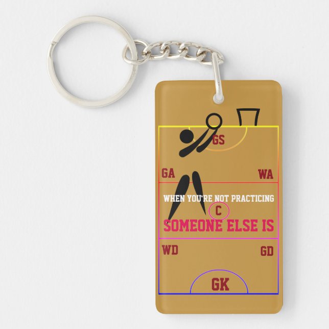 Personalisiertes Namensnetball-Gericht und Schlüsselanhänger (Vorderseite)