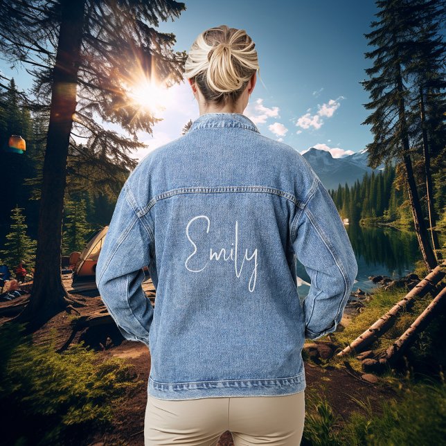 Personalisiertes Namensschema Jeansjacke (Von Creator hochgeladen)