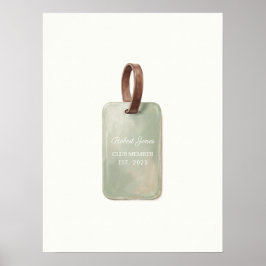 Personalisiertes Namensschild Golf Wandkunst Poster