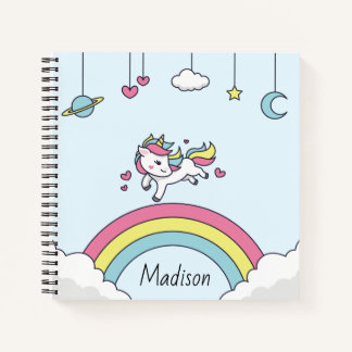 Personalisiertes Namensschild mit Unicoron auf Reg Notizbuch
