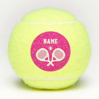 Personalisiertes Namensschild Padel-Schläger-Sport Tennisbälle