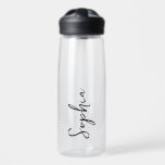 Personalisiertes Namensskript löschen Trinkflasche<br><div class="desc">Fügen Sie Ihren Namen zu dieser Wasserflasche für eine personalisierte Gastgeschenk Hochzeit,  ein Brautparty oder einfach nur für den Alltag!</div>
