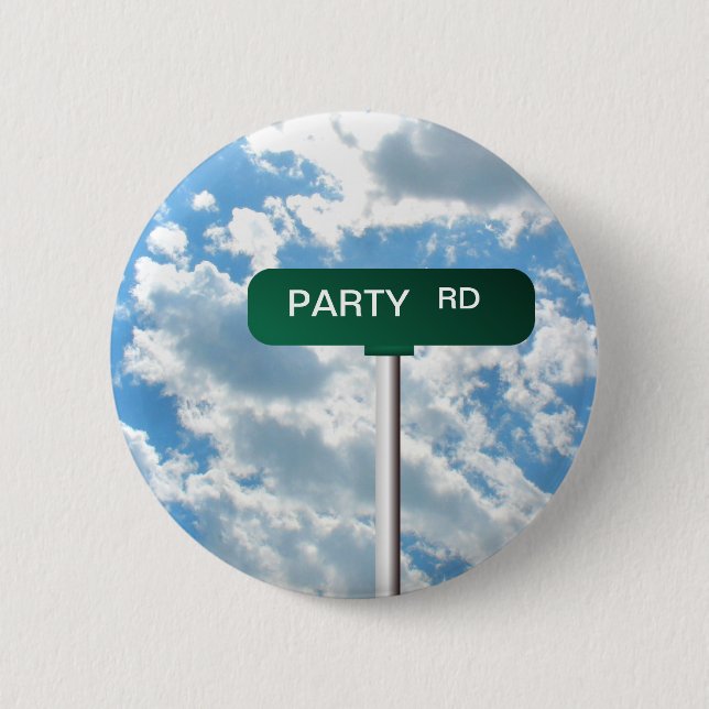Personalisiertes Namensstraßen-Straßen-Zeichen auf Button (Vorderseite)