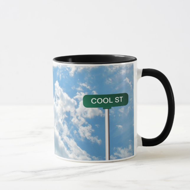 Personalisiertes Namensstraßen-Straßen-Zeichen auf Tasse (Rechts)
