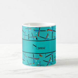 Personalisiertes Namenstürkisfeldhockey Kaffeetasse