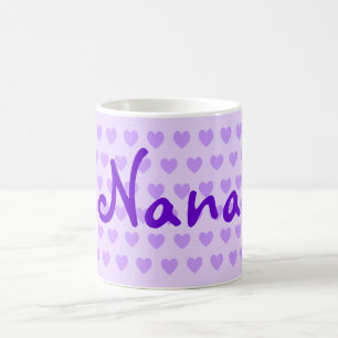 Personalisiertes Nana im Lila Kaffeetasse